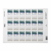 Rustic Peacock Navy Rustic Luxe Favor Labels (Full Sheet)