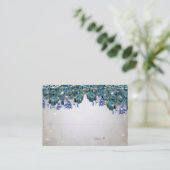 Rustic Peacock Navy Rustic Luxe Place Cards Plaatskaartje (Staand voorkant)