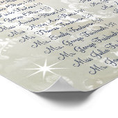 Rustic Peacock Navy Rustic Luxe Seating Chart Poster (Hoek)