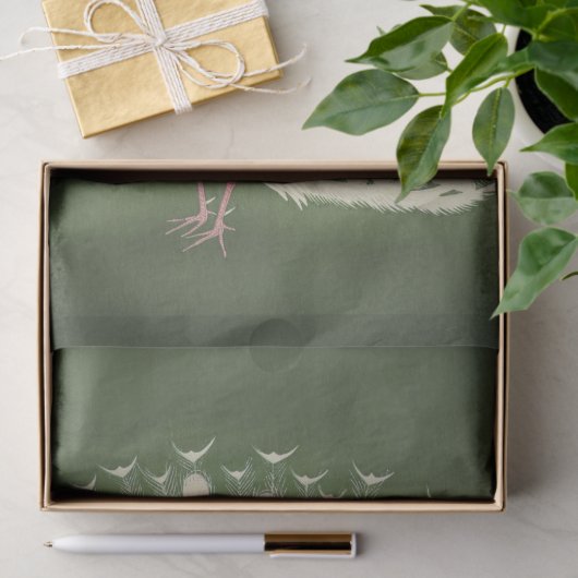 Rustic Peacock Peacocks - Ontwerpen Tissuepapier (Geschenk)