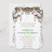 Rustic Peacock  Tortelduifjes Kaart (Voorkant)