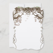 Rustic Peacock  Tortelduifjes Kaart (Achterkant)