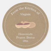 Rustic Peanut Butter Label Sticker (Voorkant)