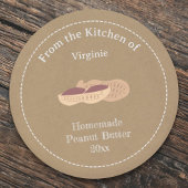 Rustic Peanut Butter Label Sticker