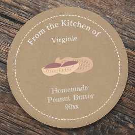 Rustic Peanut Butter Label Sticker