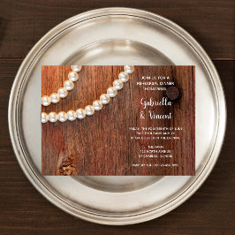 Rustic Pearl Country Barn Wedding Rehearsal Dinner Kaart