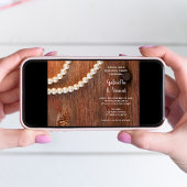 Rustic Pearl Country Barn Wedding Rehearsal Dinner Kaart