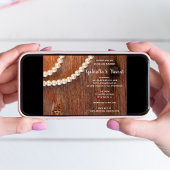 Rustic Pearls Barn Wood Country Weddenschap Kaart