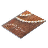 Rustic Pearls Barn Wood Country Weddenschap Notitieboek (Linkerzijde)