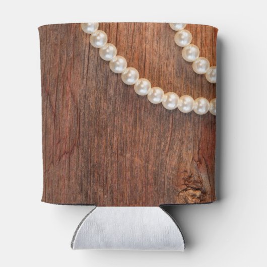 Rustic Pearls Country Barn Wedding Favors Blikjeskoeler (Achterkant)