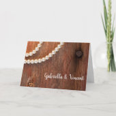 Rustic Pearls Country Barn Wedding Invitation (Voorkant)