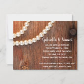 Rustic Pearls Country Barn Wedding Save the Date Magnetische Uitnodiging (Voorkant)