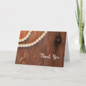 Rustic Pearls Country Bridesmaid Bedankt (Voorkant)
