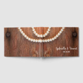 Rustic Pearls en Barn Wood Country Weddenschap Gastenboek (Volledig)