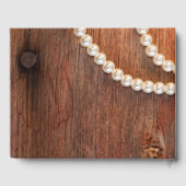 Rustic Pearls en Barn Wood Country Weddenschap Gastenboek (Achterkant)