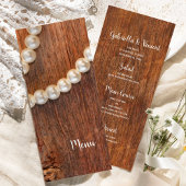Rustic Pearls en Barn Wood Country Wedding Menu