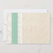 Rustic Pearls Wedding Invitations Kaart (Achterkant)