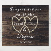 Rustic Pearls Wedding/Jubileum Bier Etiket (Enkel label)