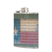 Rustic Peeling Lone Star Texas Flag Heupfles (Links)
