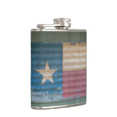 Rustic Peeling Lone Star Texas Flag Heupfles (Rechts)