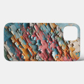 Rustic Peeling Paint Abstract Phone Case  Colorful (Achterkant (horizontaal))