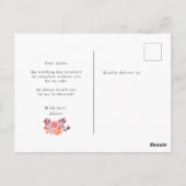 Rustic Peonies Bridesmaid Invitation Briefkaart (Achterkant)