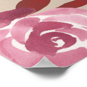 Rustic Peonies Elegant Script Weddenschap Welkom Poster (Hoek)