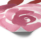 Rustic Peonies Elegant Script Weddenschap Welkom Poster (Hoek)