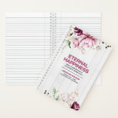 Rustic Peonies Floral Eternal Happiness Convention Notitieboek (Binnen)