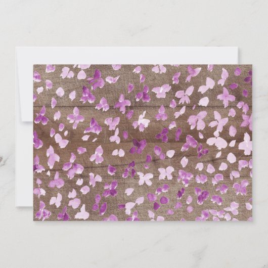 Rustic Peonies Floral Verjaardag Uitnodiging (Achterkant)