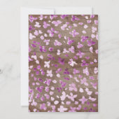 Rustic Peonies Floral Wreath Communie Uitnodiging (Achterkant)