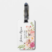 Rustic Peony Floral Bridesmaid Bagagelabel (Achterkant verticaal)