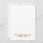 Rustic Peony floral Kaart (Achterkant)