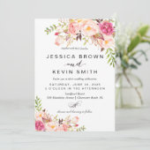 Rustic Peony floral Kaart (Staand voorkant)