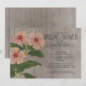 Rustic Periwinkle Bridal Shower Invitations Kaart (Voorkant / Achterkant)