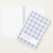 Rustic Periwinkle Gray Transparent Frame Notitieboek (Binnen)