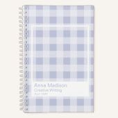 Rustic Periwinkle Gray Transparent Frame Notitieboek (Voorkant)
