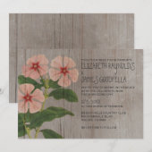 Rustic Periwinkle Wedding Invitations Kaart (Voorkant / Achterkant)