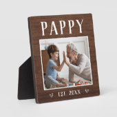 Rustic Personal Pappy Grandpa Foto Fotoplaat (Voorkant)