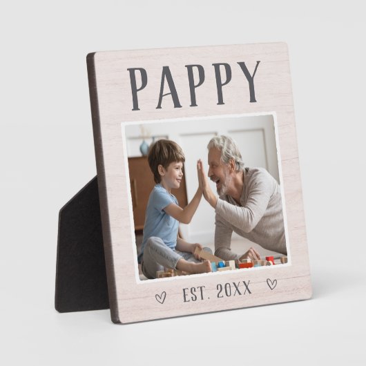 Rustic Personal Pappy Grandpa Foto Fotoplaat (Voorkant)
