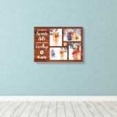 Rustic Personal Pet Memorial Photo Collage Dog Canvas Afdruk (Insitu (Houten vloer))