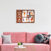 Rustic Personal Pet Memorial Photo Collage Dog Canvas Afdruk (Insitu (Woonkamer))