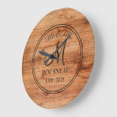 Rustic Personal Wedding Pas getrouwd Monogram Wood Grote Klok (Hoek)