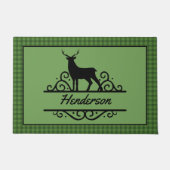 Rustic Personalized Deer Deurmat (Voorkant)