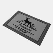 Rustic Personalized Deer Deurmat (Schuin)