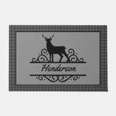 Rustic Personalized Deer Deurmat (Voorkant)