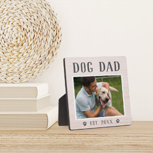 Rustic Personalized Dog Dad Photo Fotoplaat