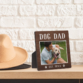 Rustic Personalized Dog Dad Photo Fotoplaat