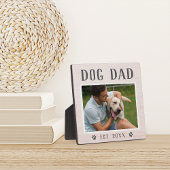 Rustic Personalized Dog Dad Photo Fotoplaat