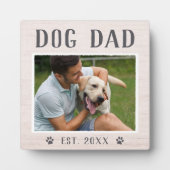 Rustic Personalized Dog Dad Photo Fotoplaat (Voorkant)